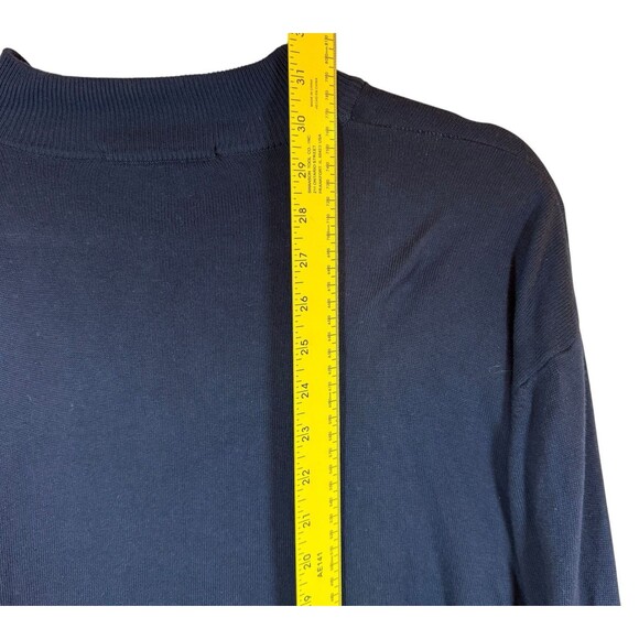 MURANO by Raffi Sweater Mens XL Crew Neck Navy 60% Cotton Modal Made Italy - Picture 5 of 9